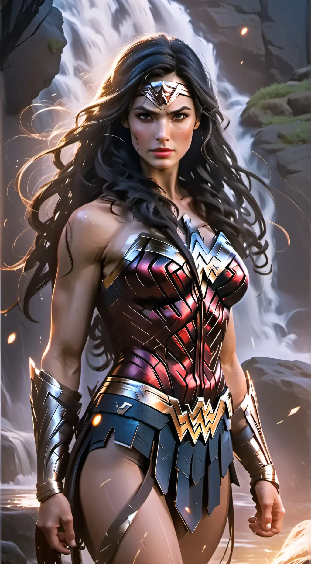 ai character: Wonder Woman  background