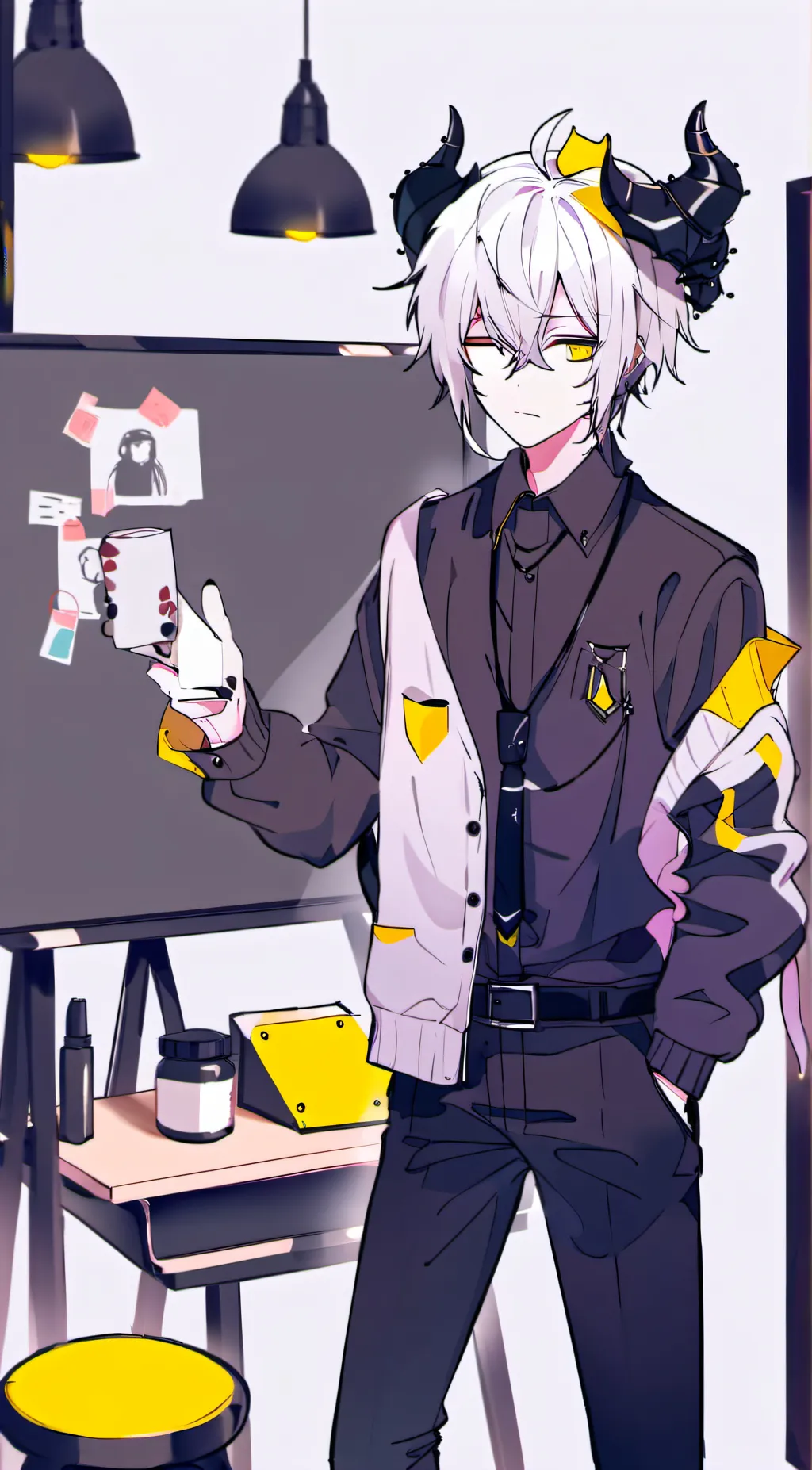 ai character: bendy RPG background