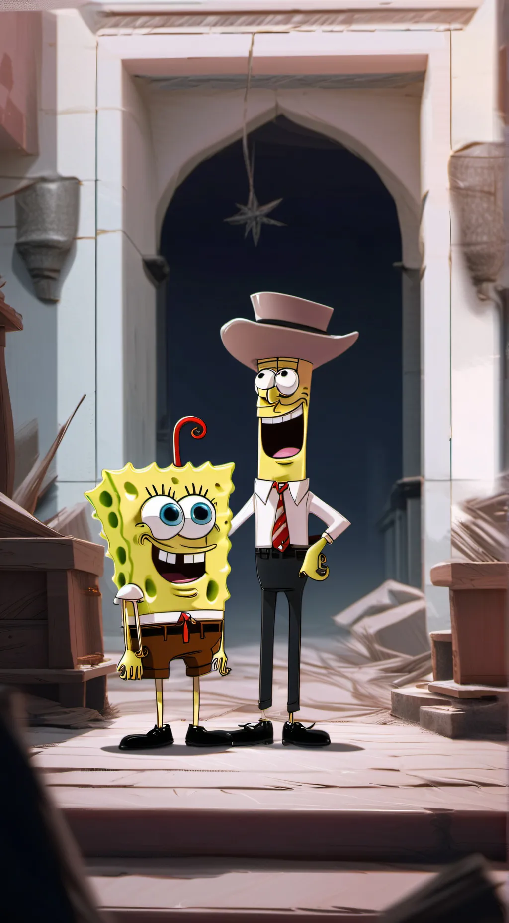 ai character: SpongeBob background