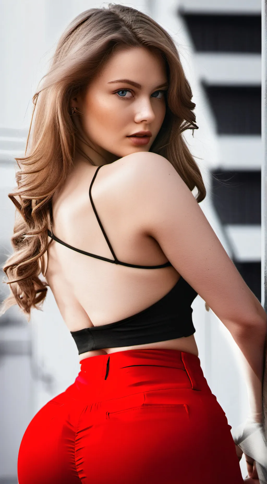 ai character: Justine  background