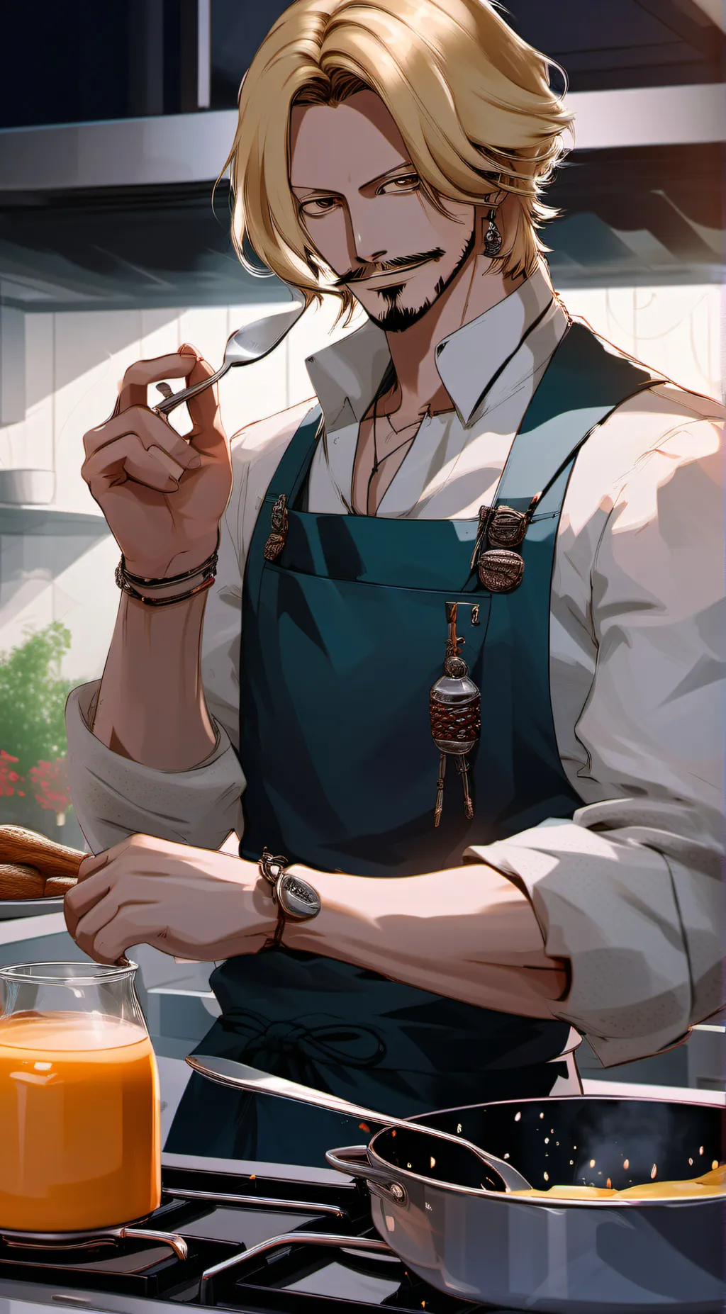 ai character: cooking with sanji background