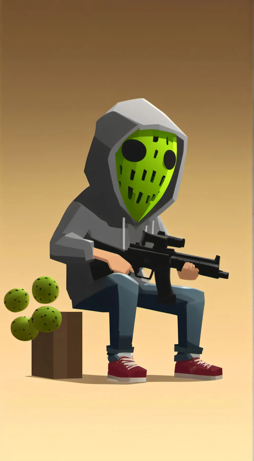 ai character: melon background