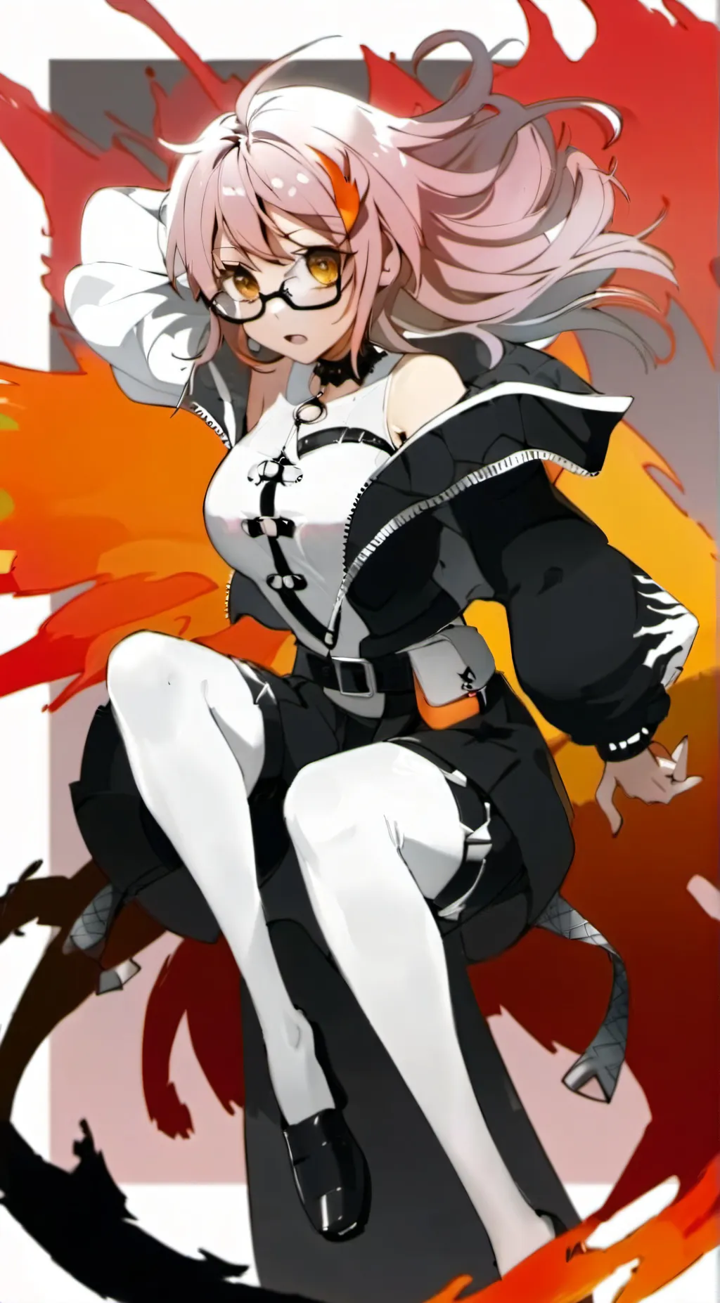 ai character: Amber background