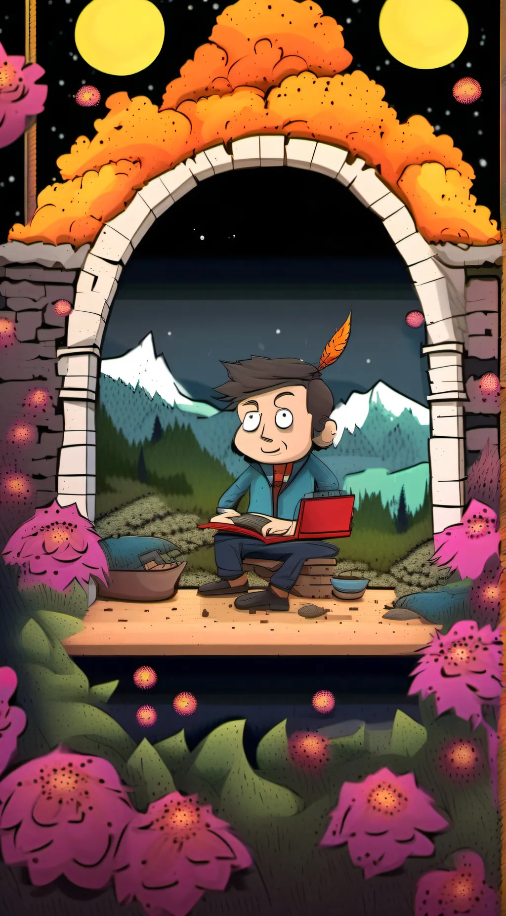 ai character: Gravity Falls background