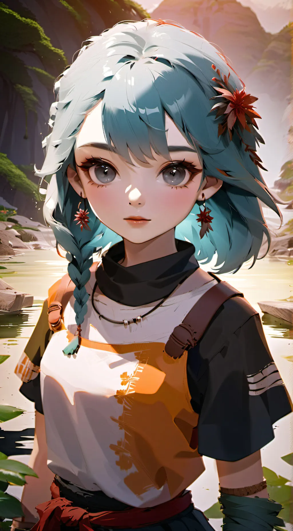 ai character: amber background