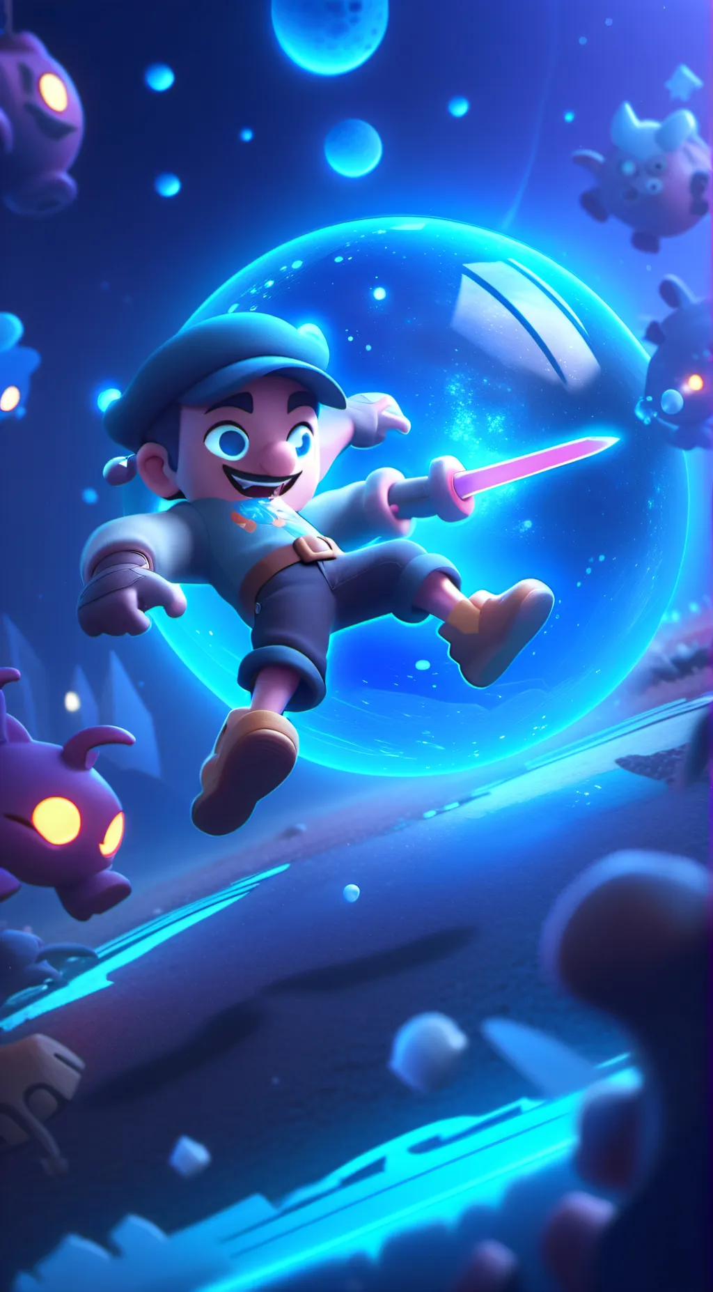 ai character: -ĵ------oã background