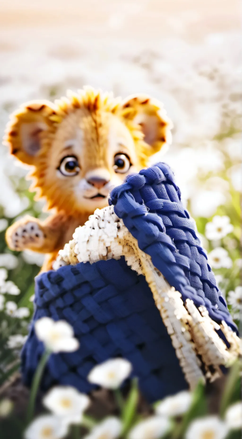 ai character: Lion background