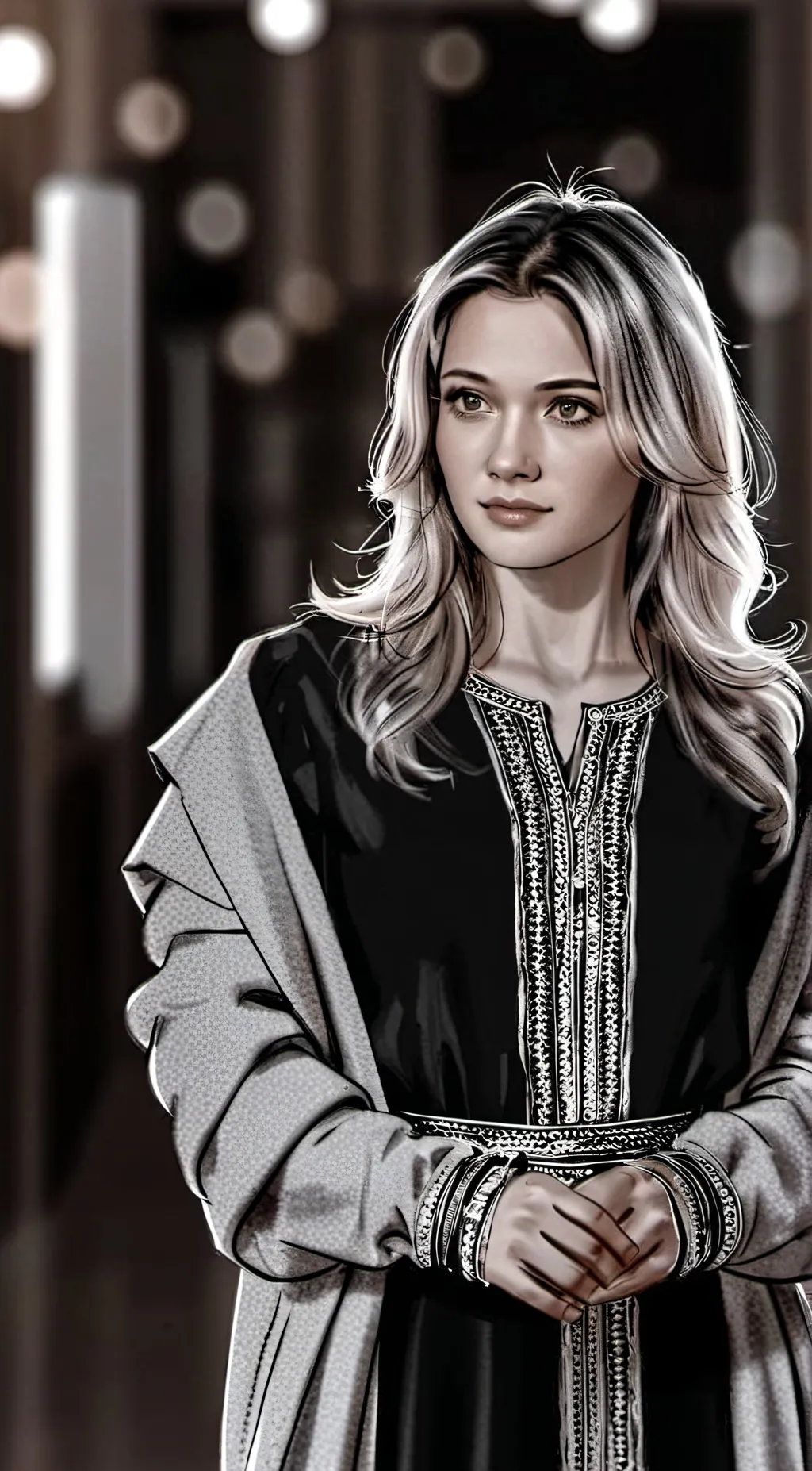 ai character: Freya Allan background