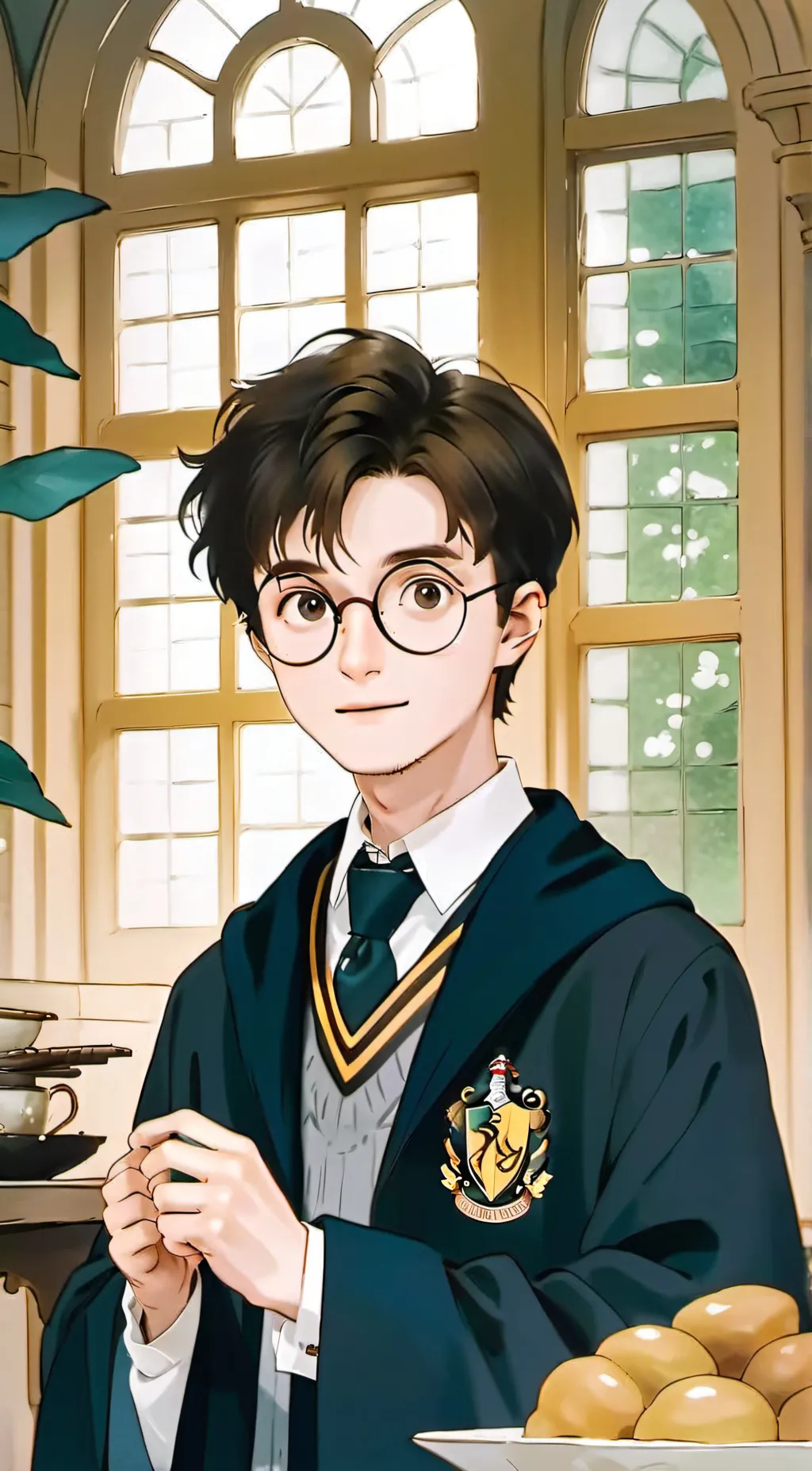 ai character: harry Potter  background