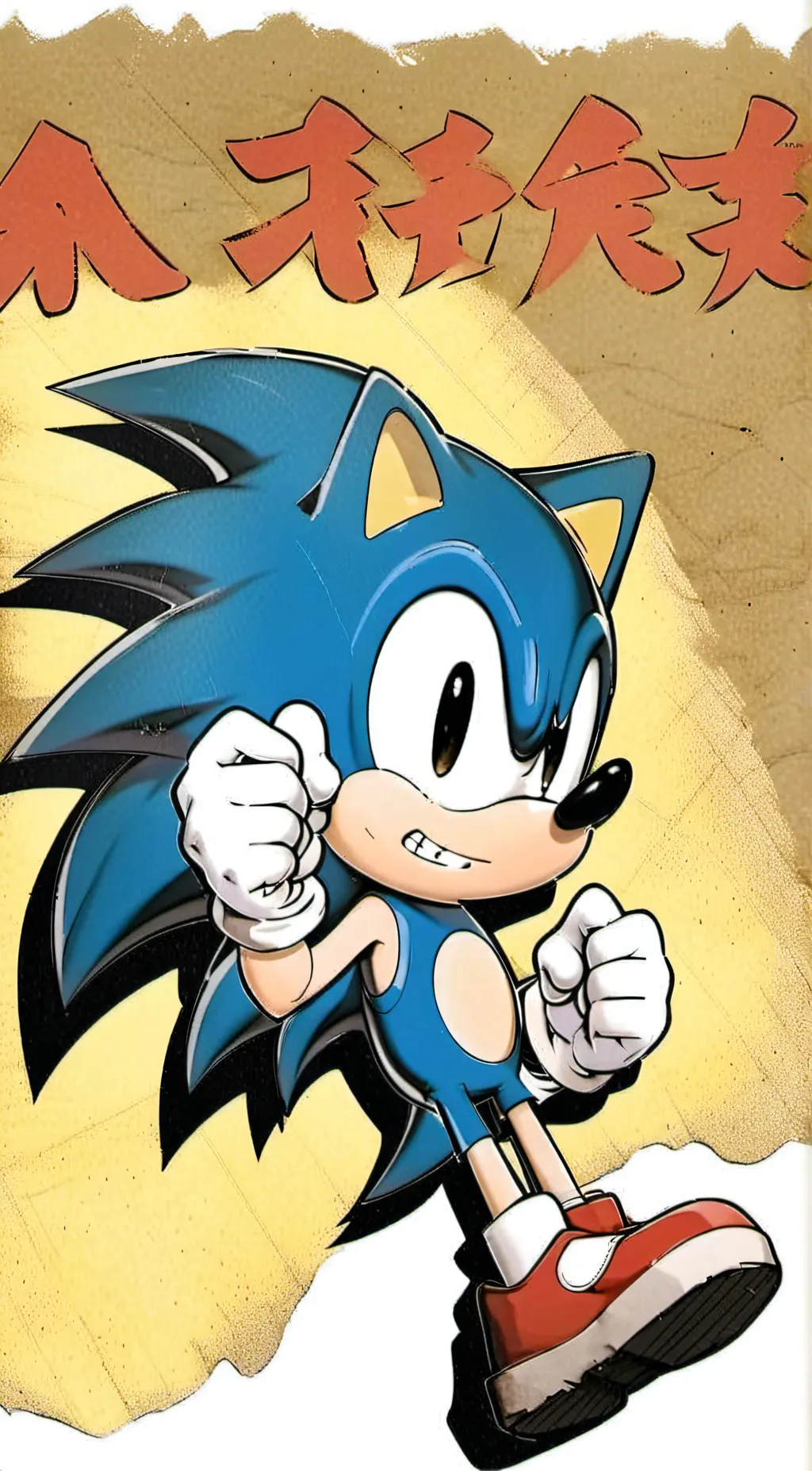 ai character: sonic  background