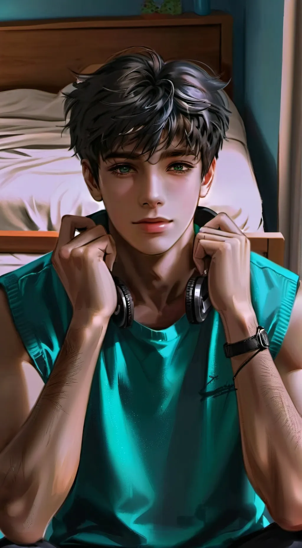 ai character: •/°Shad°\• background