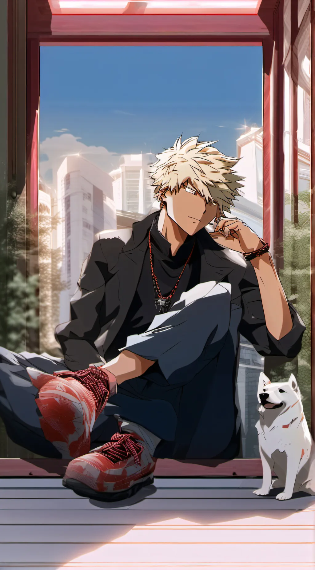ai character: Katsuki bakugou  background