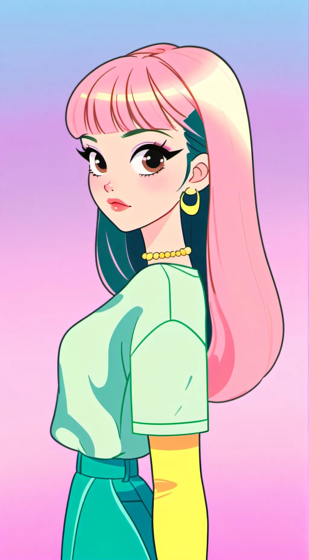 ai character: Lisa ( Blackpink) background