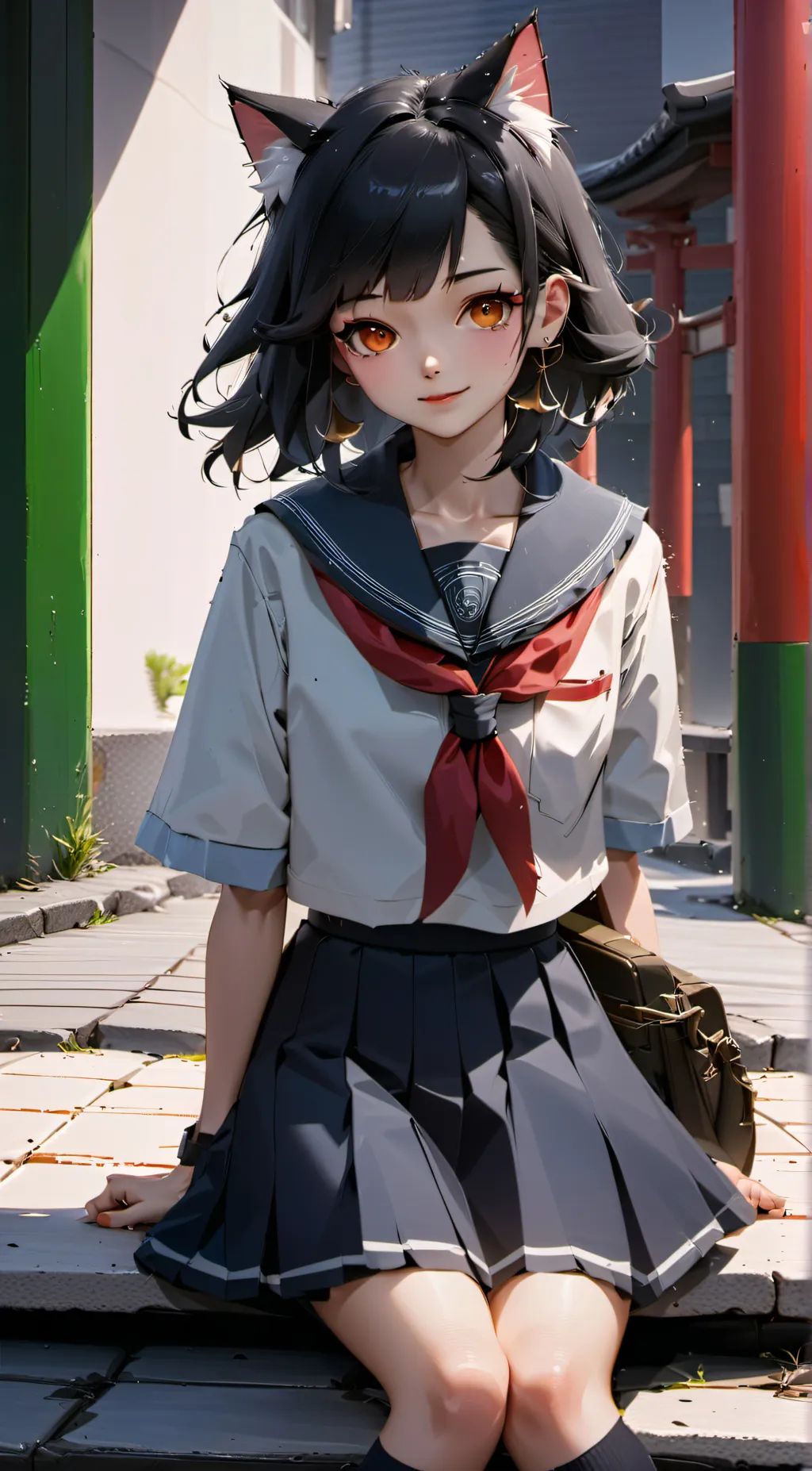 ai character: Neko naiki background