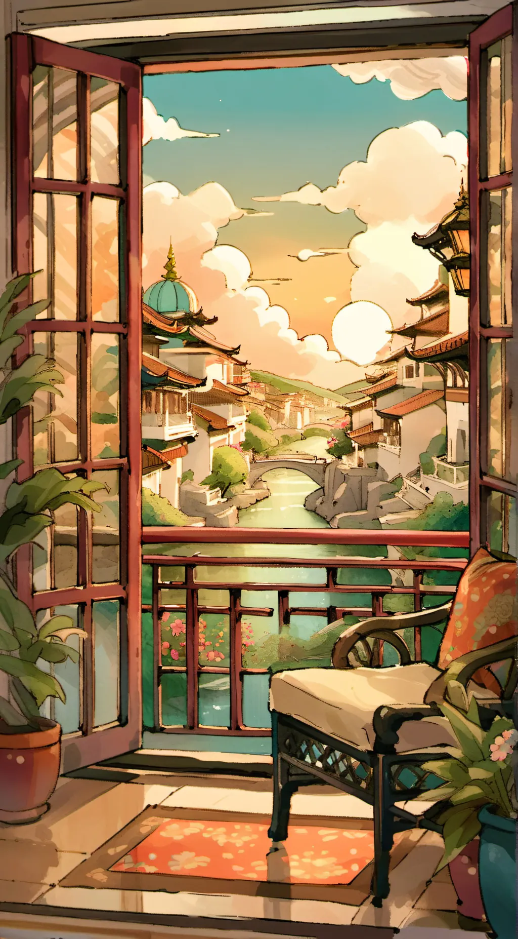 ai character: Alastor and Cherri background