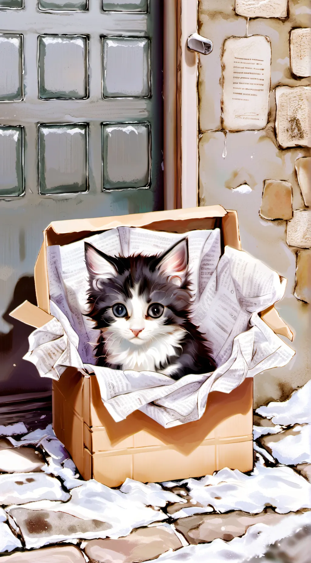 ai character: Snow background