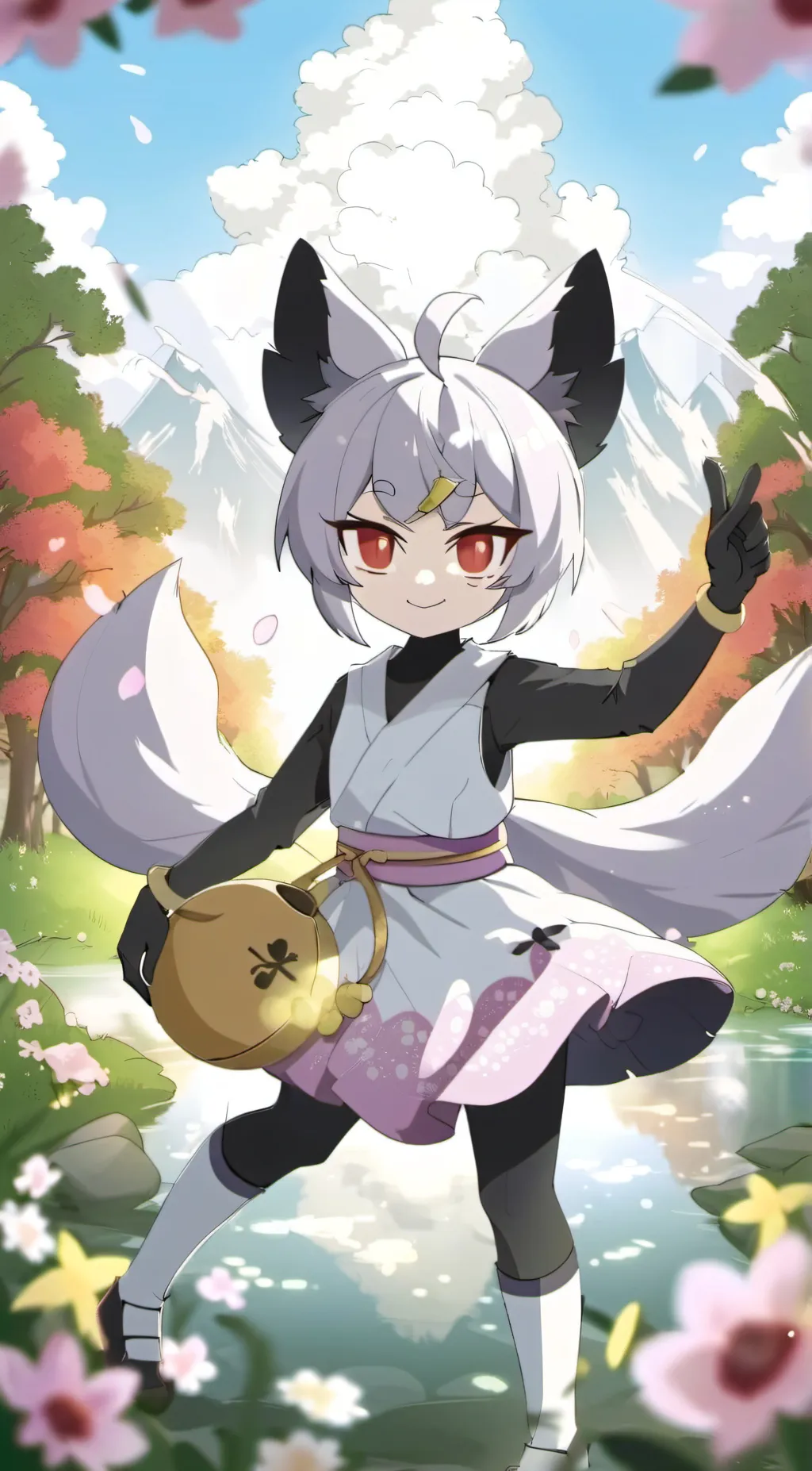 ai character: Blaze pregnant  background