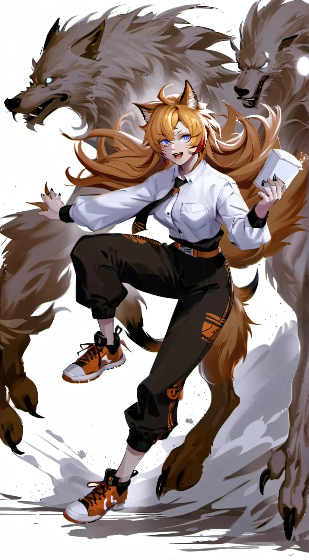 ai character: BuffPup Vtuber background