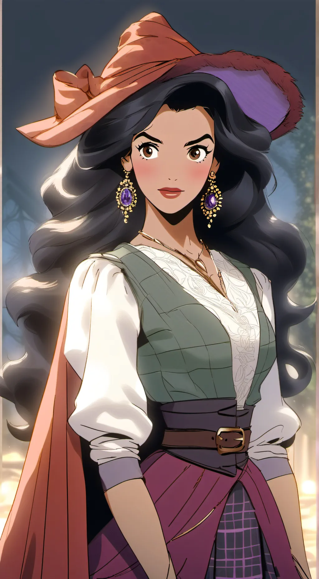 ai character: Mary Sanderson  background