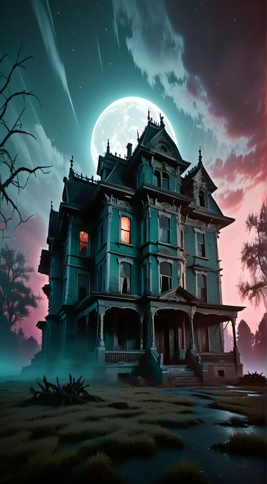 ai character: Monster house  background