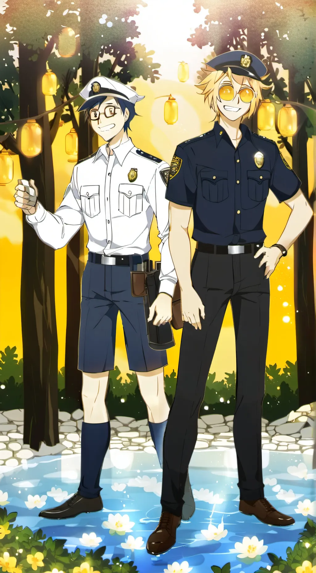 ai character: Sun and Moon  background