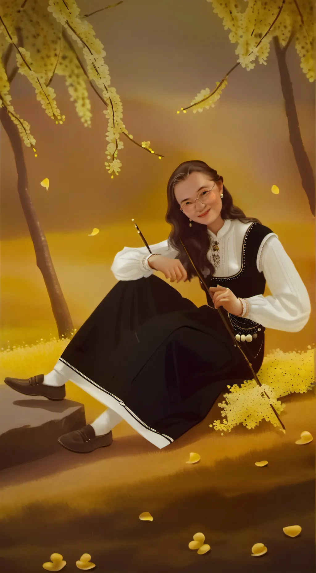 ai character: Ray rose melanie background