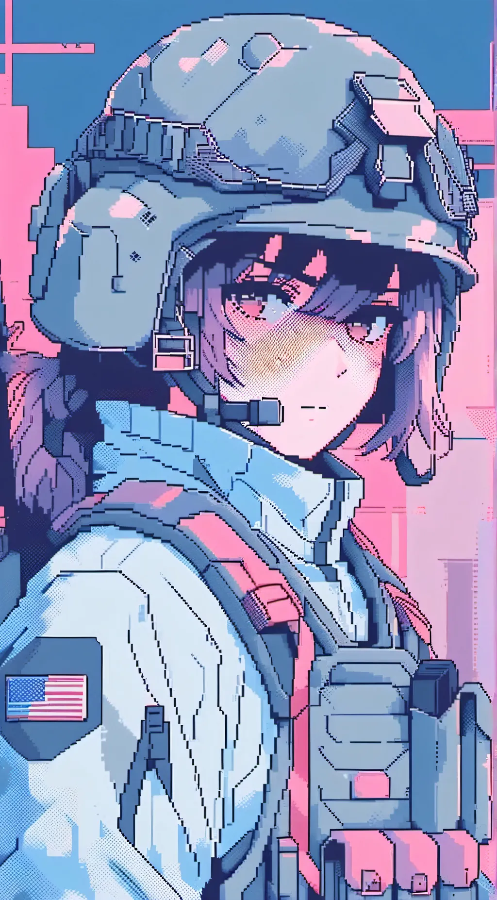 ai character: Lavender background