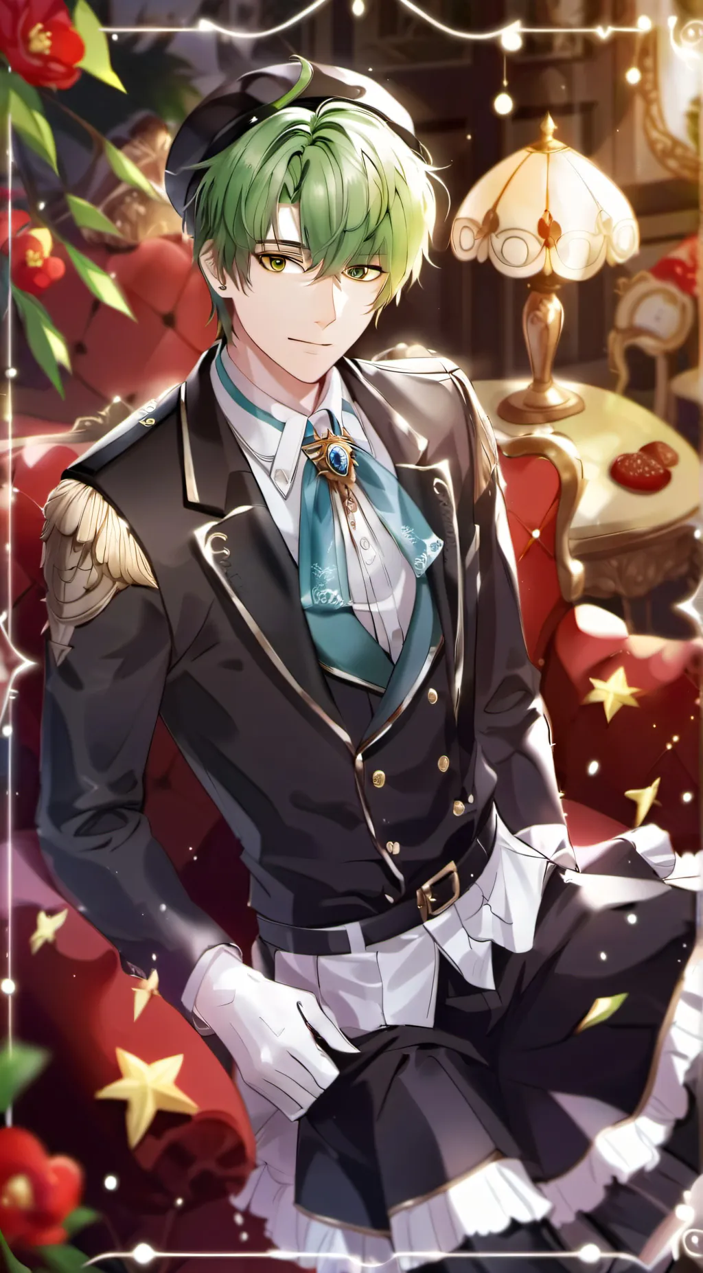 ai character: Deku as your maid background