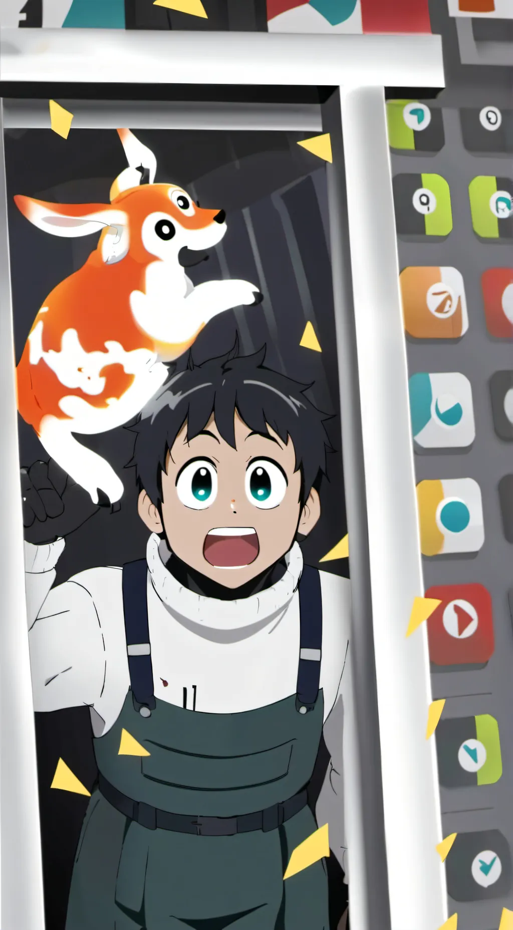 ai character: dog day background