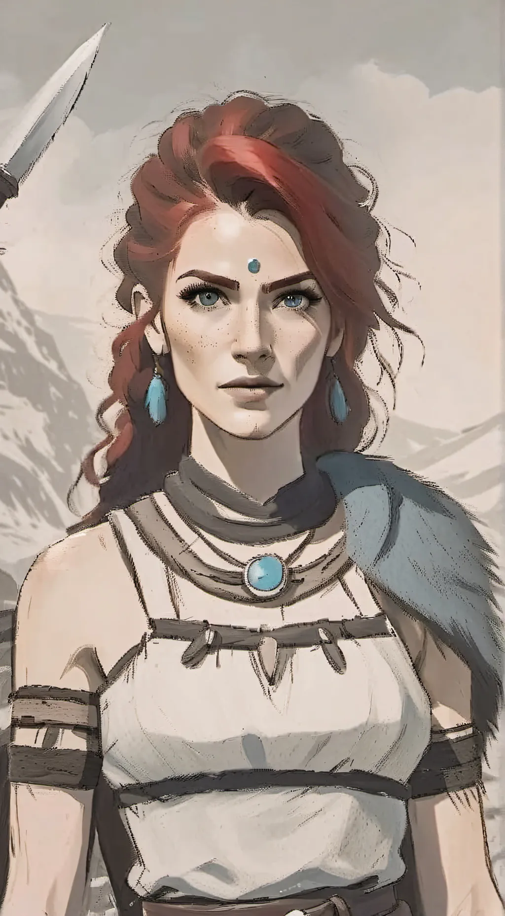 ai character: spring rain  background