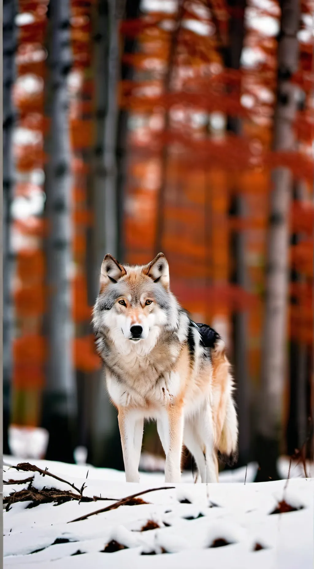 ai character: Snow background