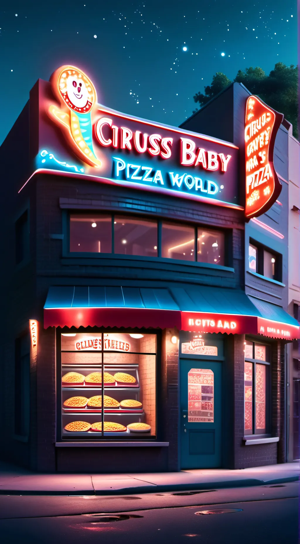 ai character: Sister Location background