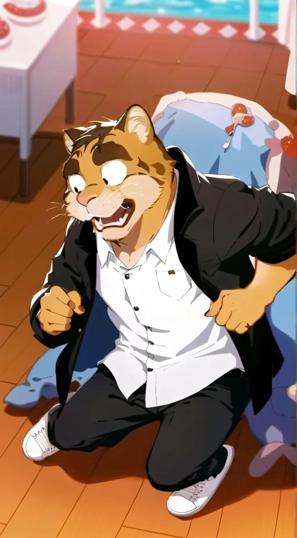 ai character: Garfield background