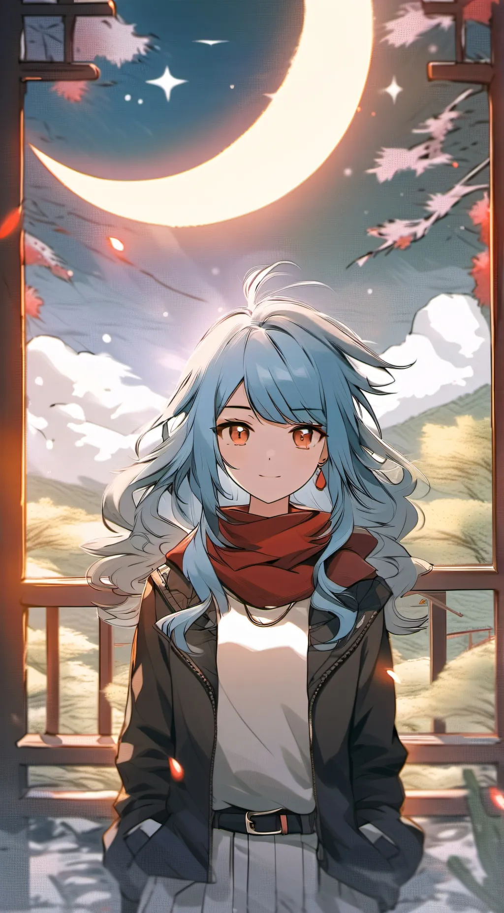 ai character: 💜Lunar💜 background