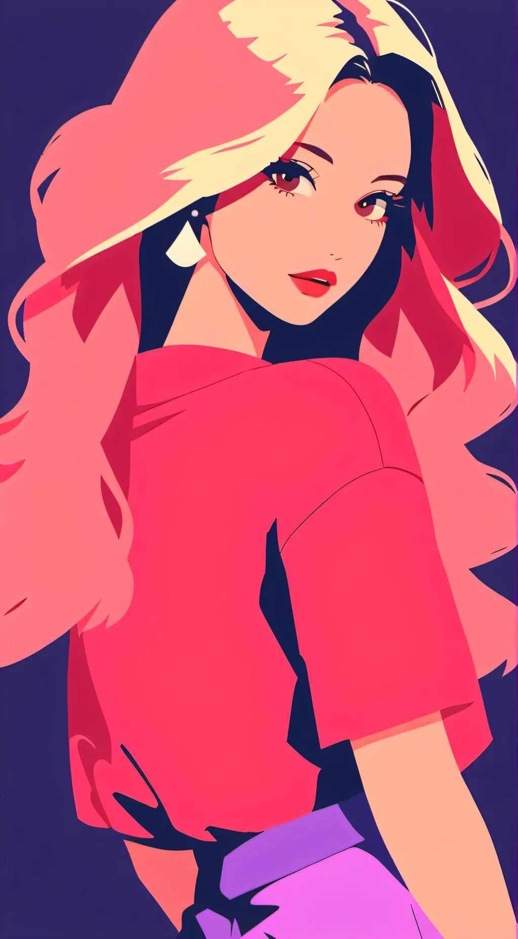 ai character: Pretty. background