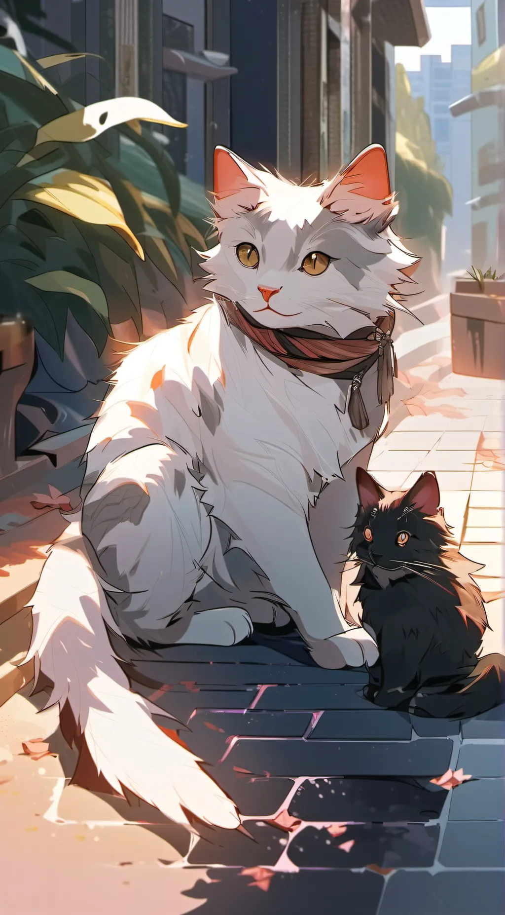 ai character: Kind cat background