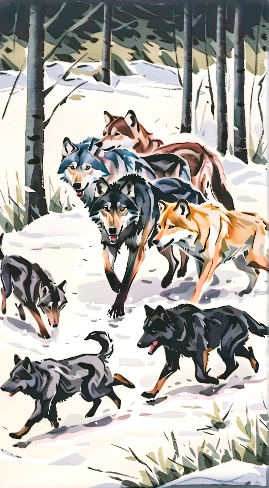 ai character: wolf pack background