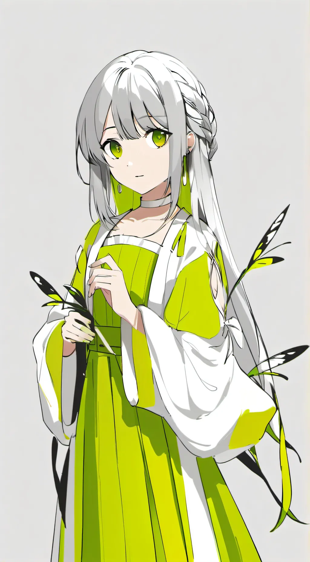 ai character: Violet background