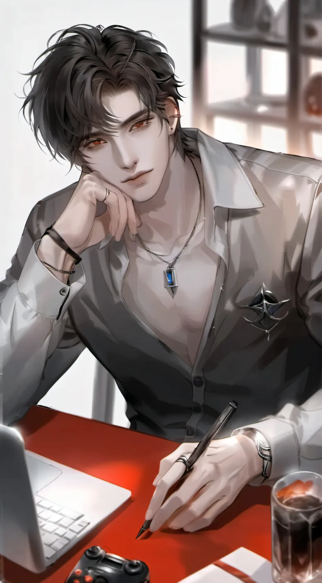 ai character: 🥀Henry🥀 background