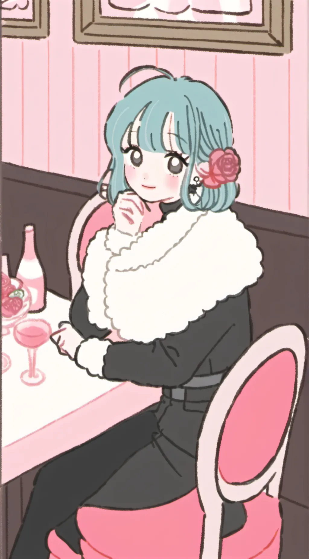 ai character: restaurant RPG background