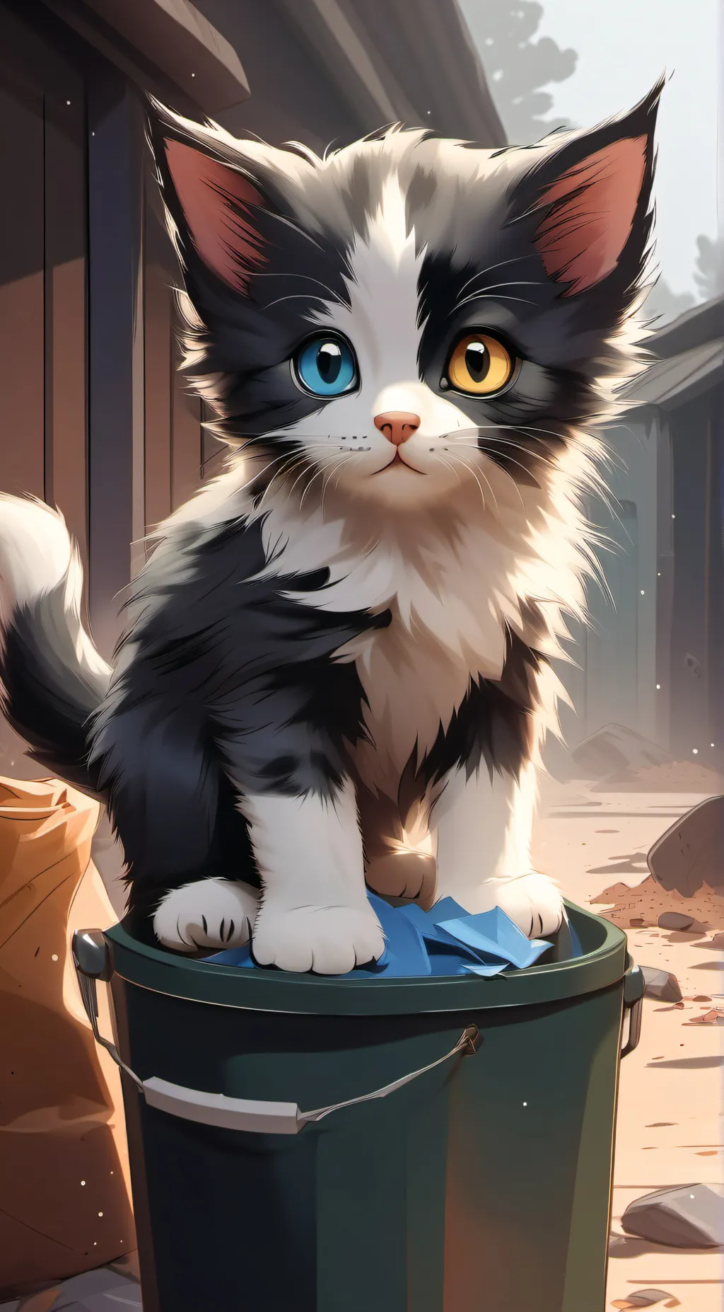 ai character: kitten background