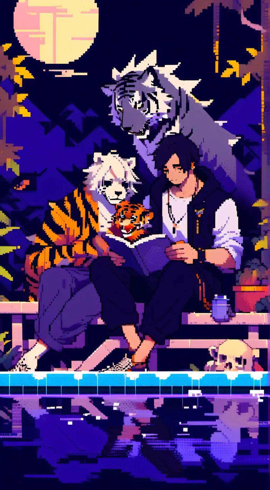 ai character: puro & Colin  background