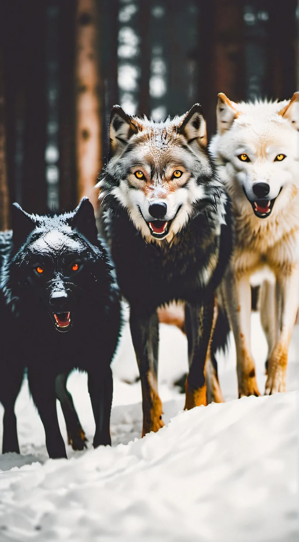 ai character: Emotion wolves   background