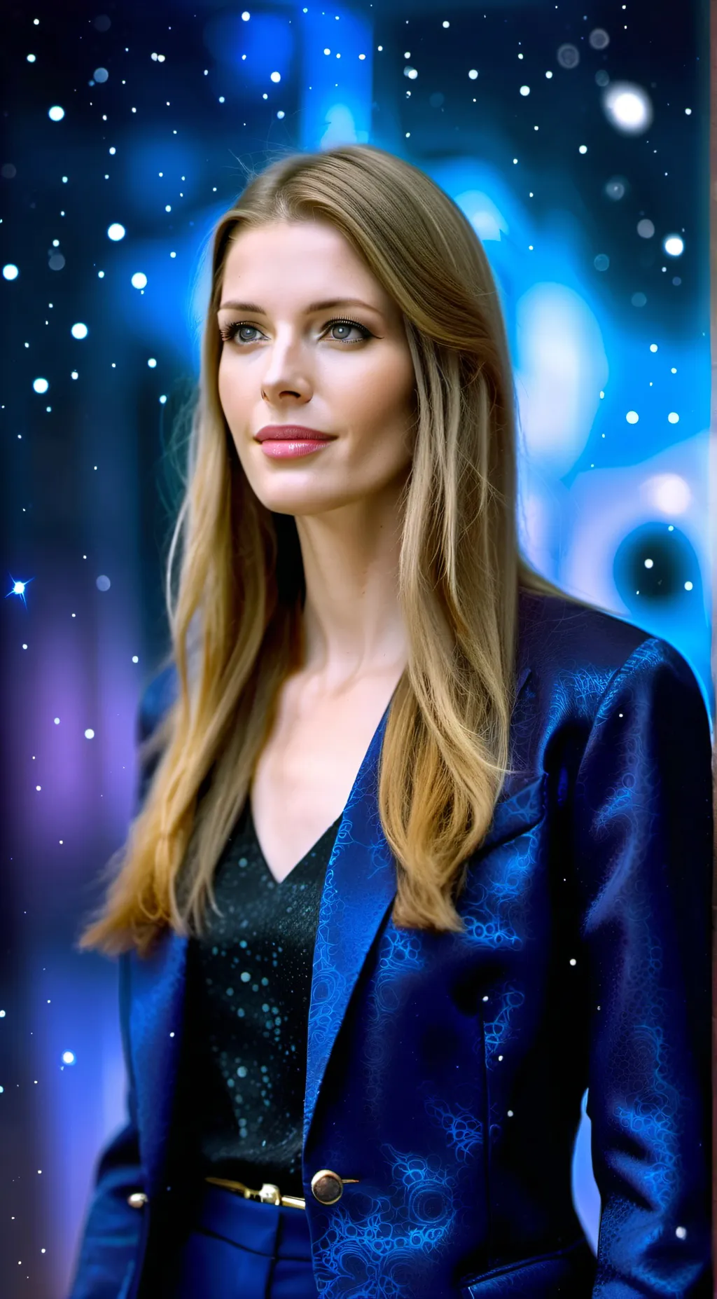 ai character: Felicity smoke background