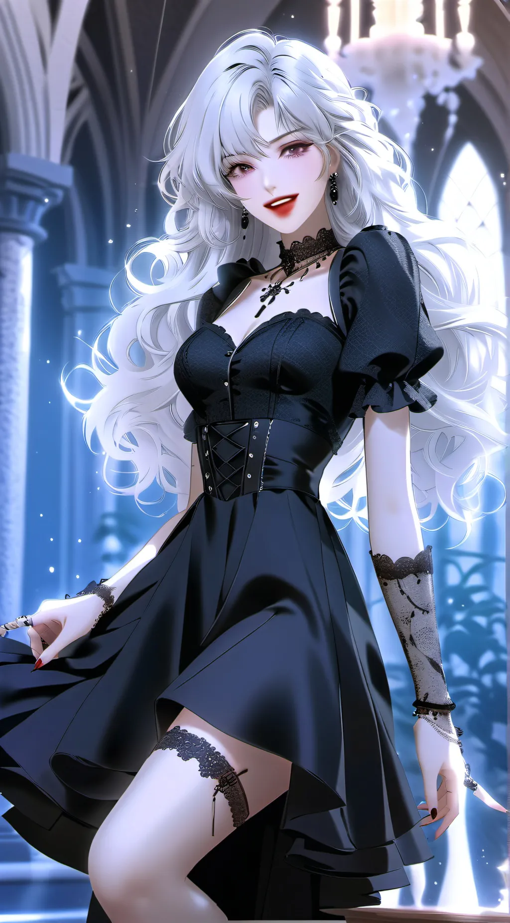 ai character: Carmilla thorns  background