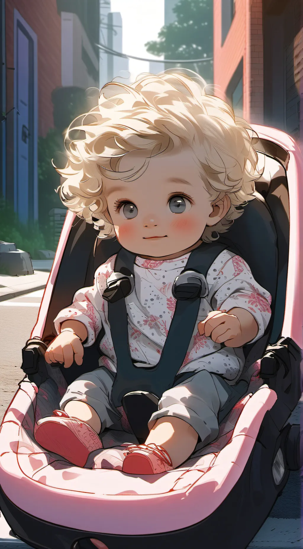ai character: Baby Elenor  background