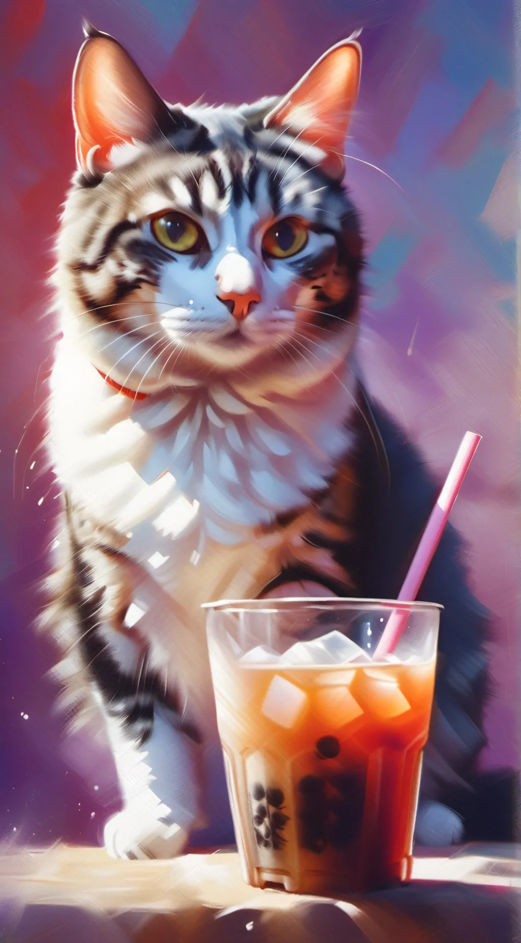 ai character: Boba Cat (nice)  background