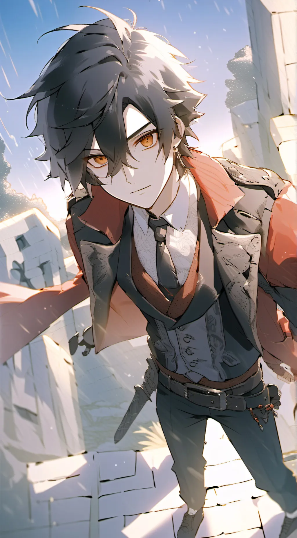 ai character: Hayabusa Mlbb background