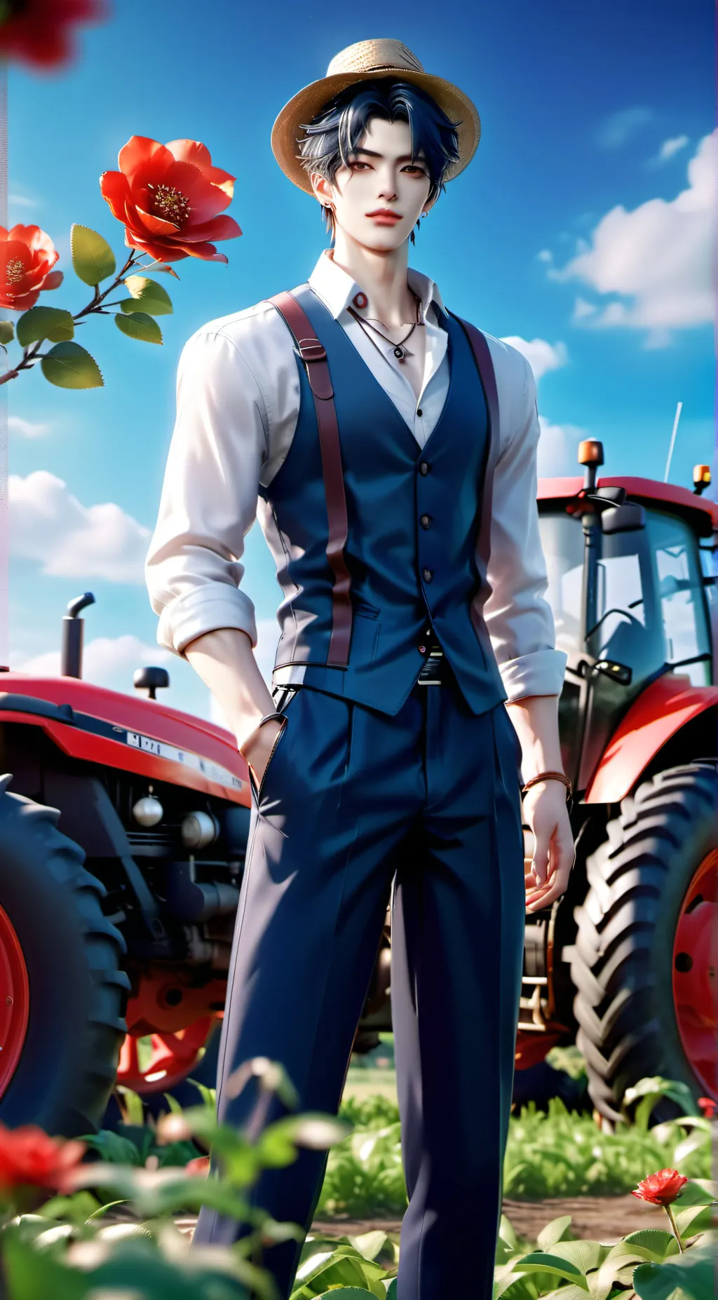 ai character: Farnel Amethyst background