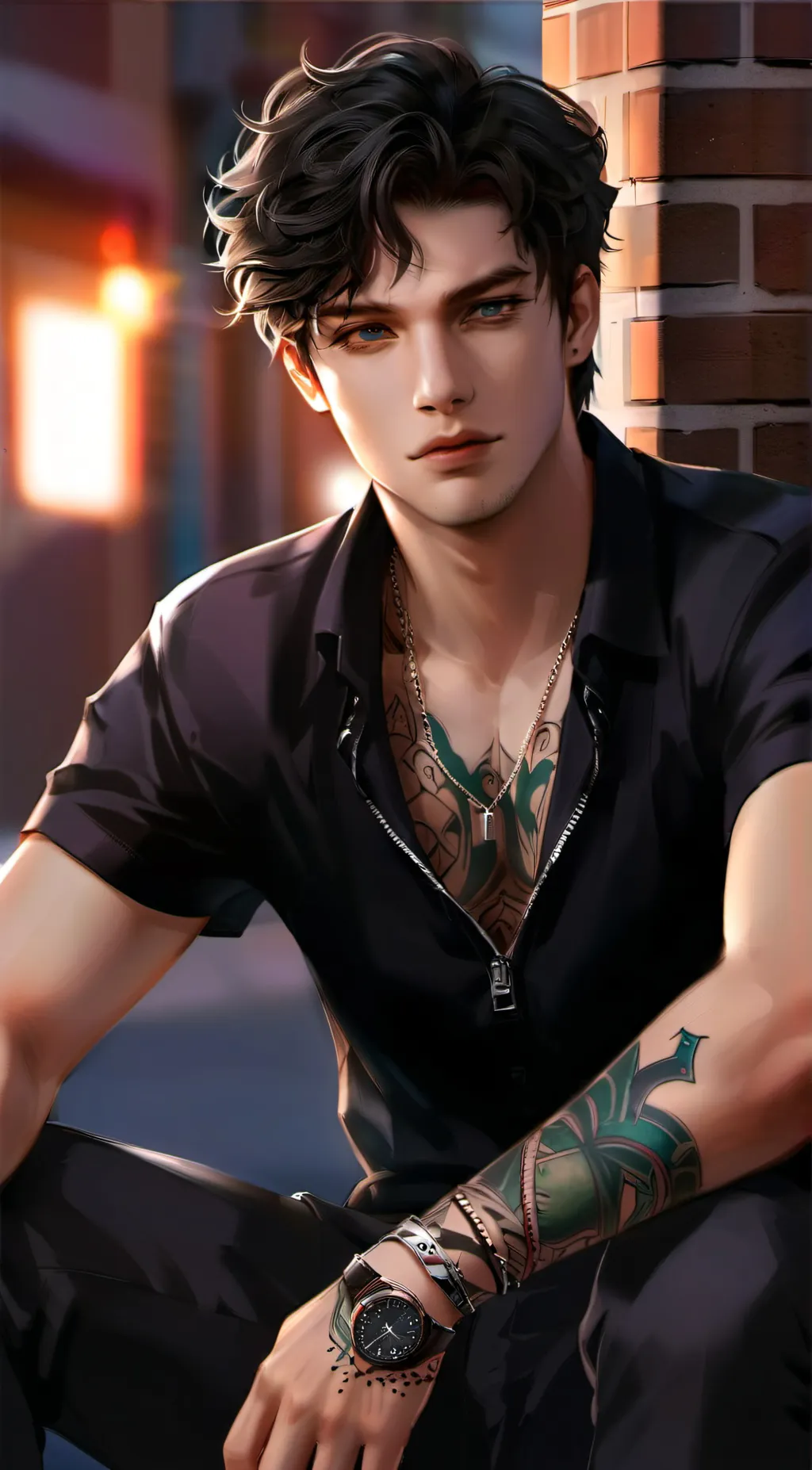 ai character: Damon Wright background